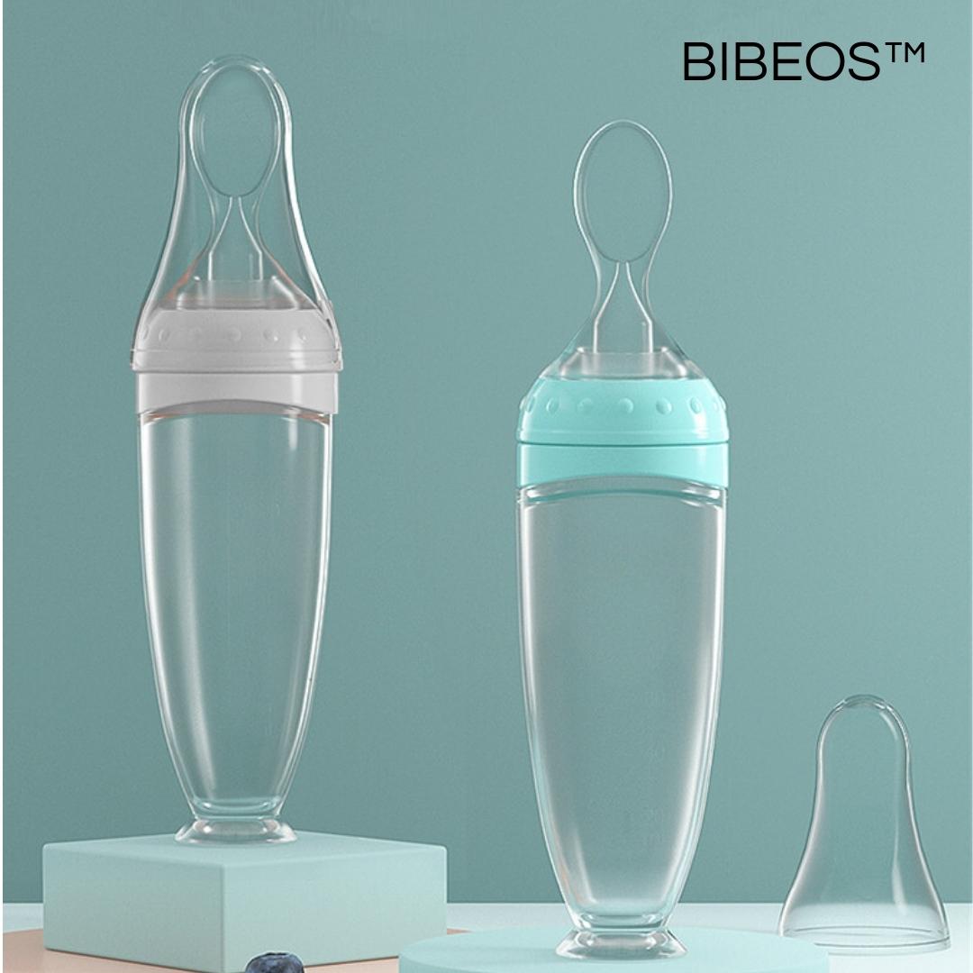 BIBEOS® PACK de 2 Biberones con cuchara para alimentación bebés